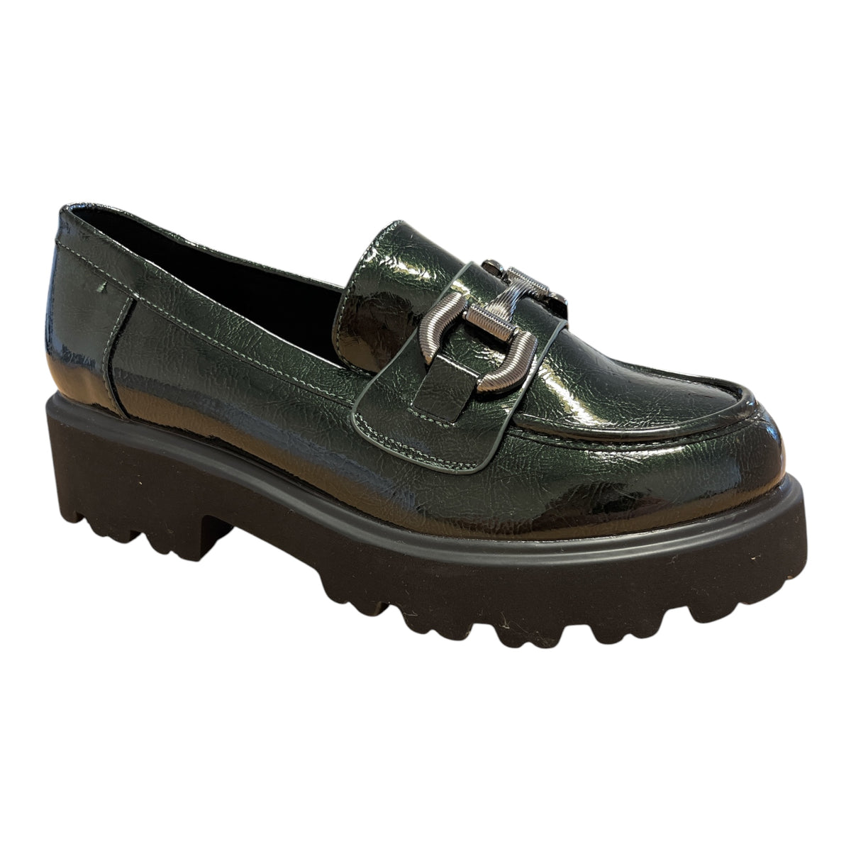 Xti Green Patent Loafers 146433