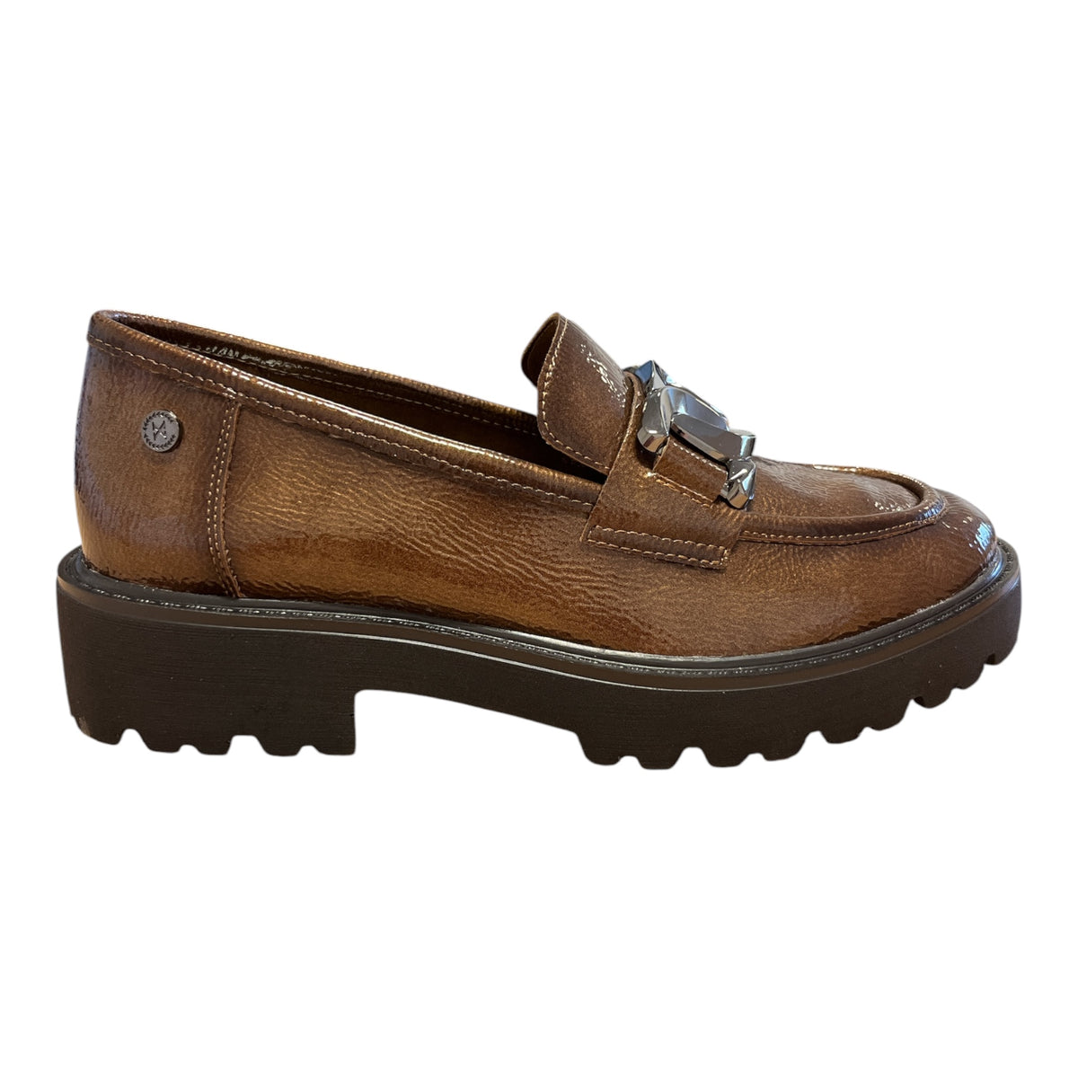 Xti Brown Patent Loafers 146258