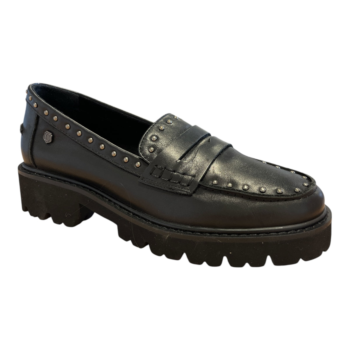 Carmela Black Leather Loafers 164271