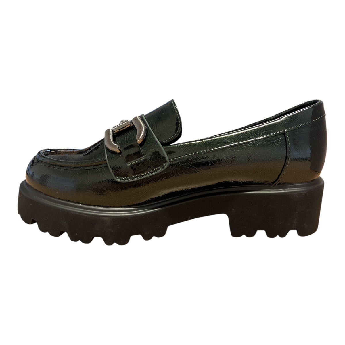 Xti Green Patent Loafers 146433