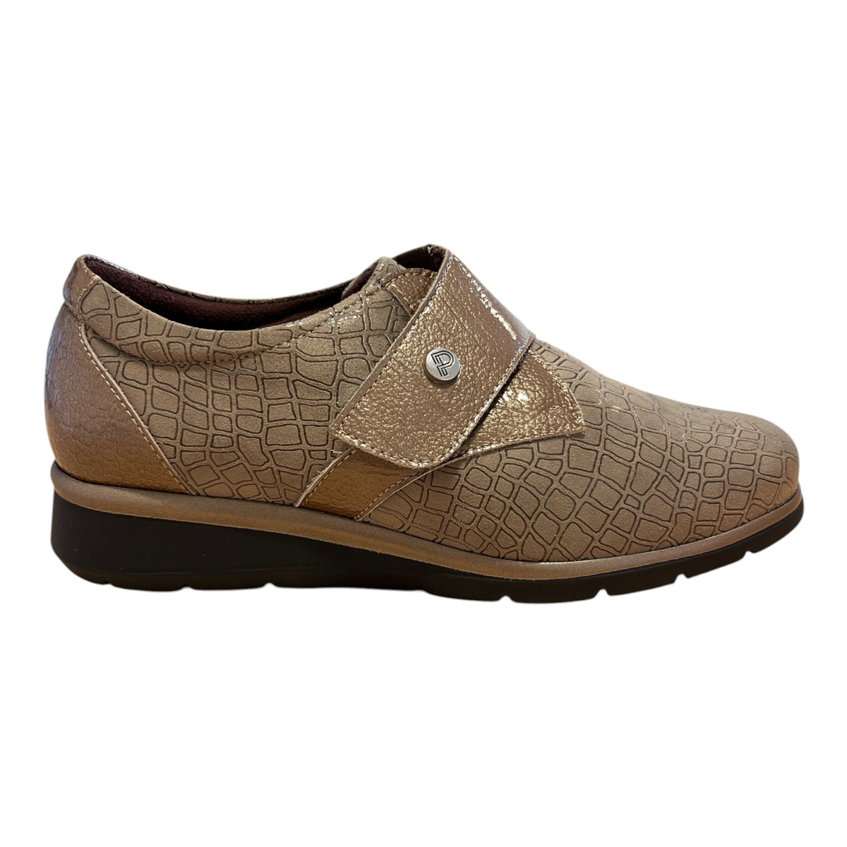 Pitillos Taupe Suede Leather Velcro Shoes 11.510