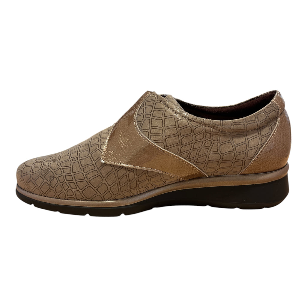 Pitillos Taupe Suede Leather Velcro Shoes 11.510