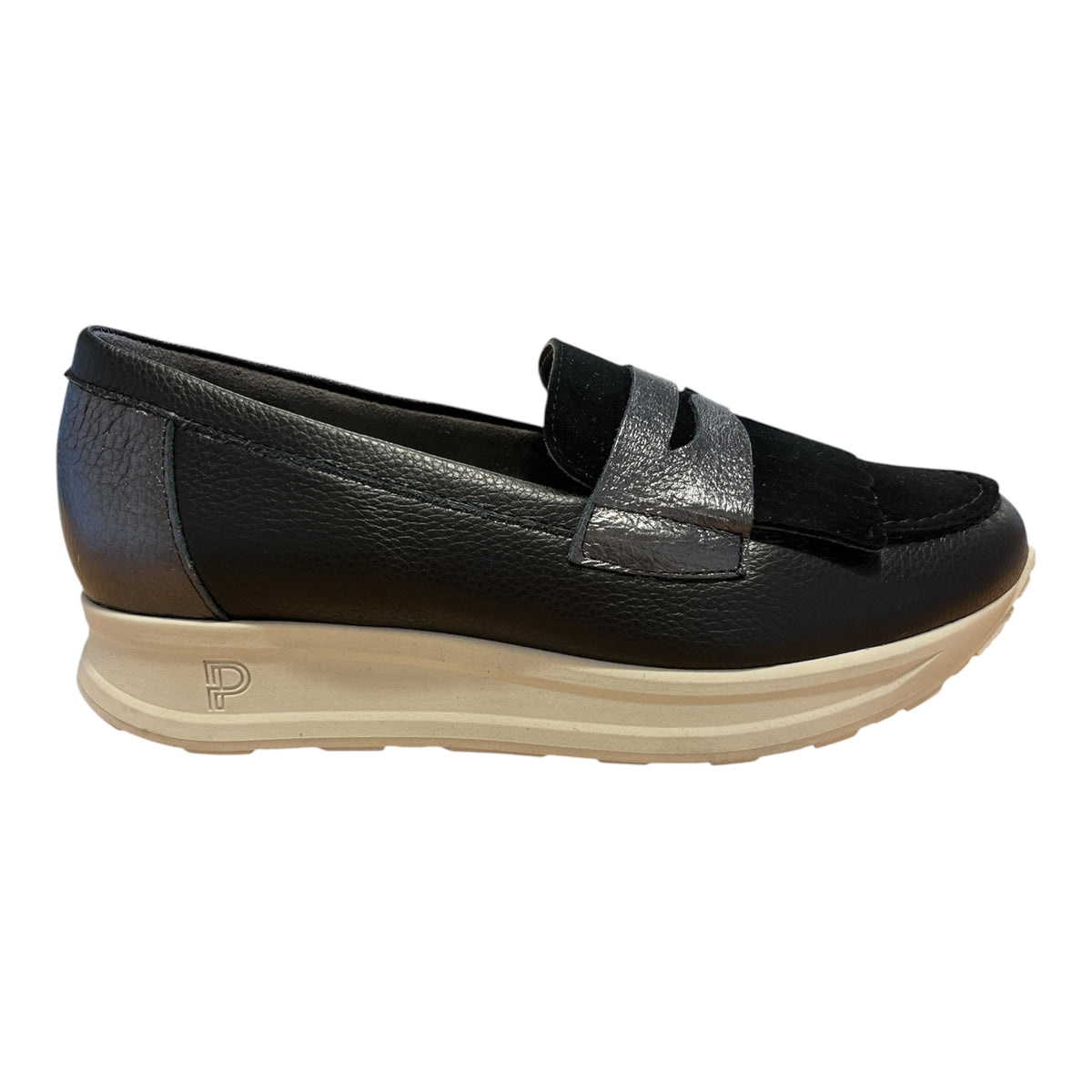 Pitillos Black Leather Sporty Loafers 11.602