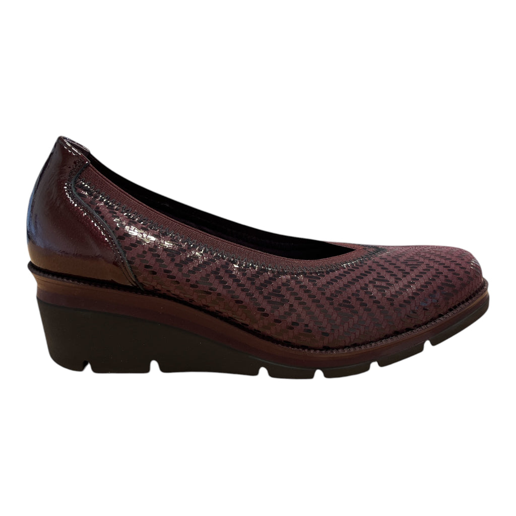 Pitillos Burgundy Wedge Shoes 11.532