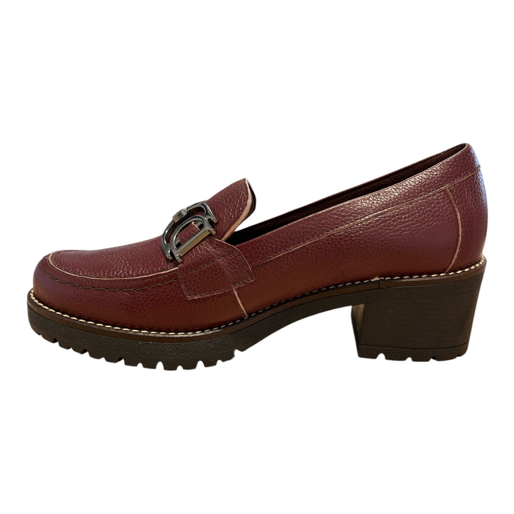 Pitillos Burgundy Heeled Loafers 20.520