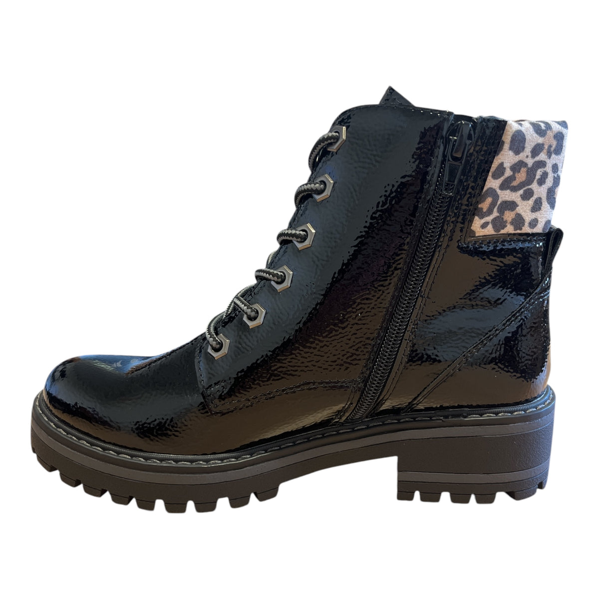 Lotus Myleen Black Patent Boots