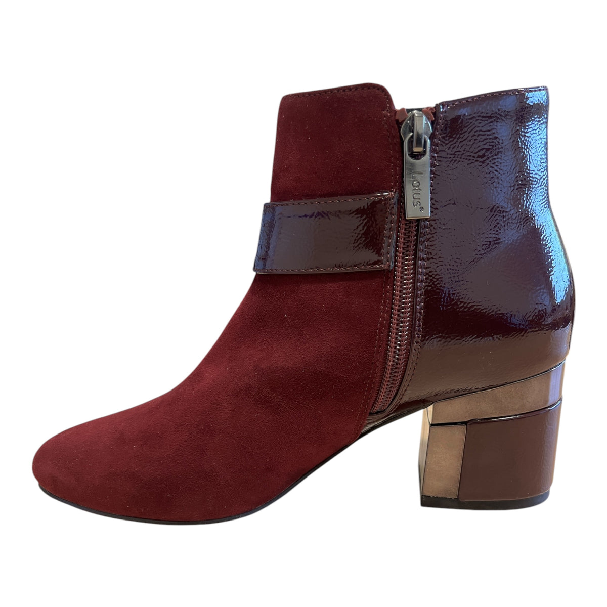 Lotus Kirsty Burgundy Ankle Boots