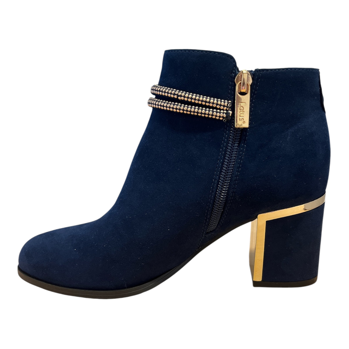 Lotus Tina Navy Ankle Boots