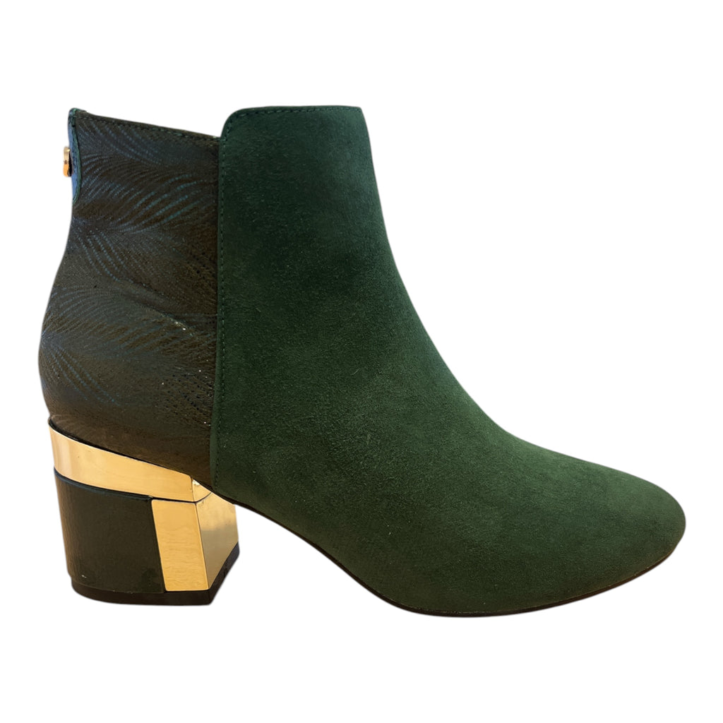 Lotus Green Heeled Ankle Boots