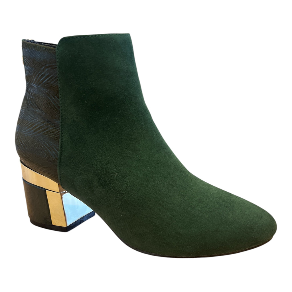 Lotus Green Heeled Ankle Boots