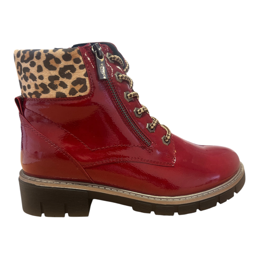 Lotus Charleston Red Patent Boots