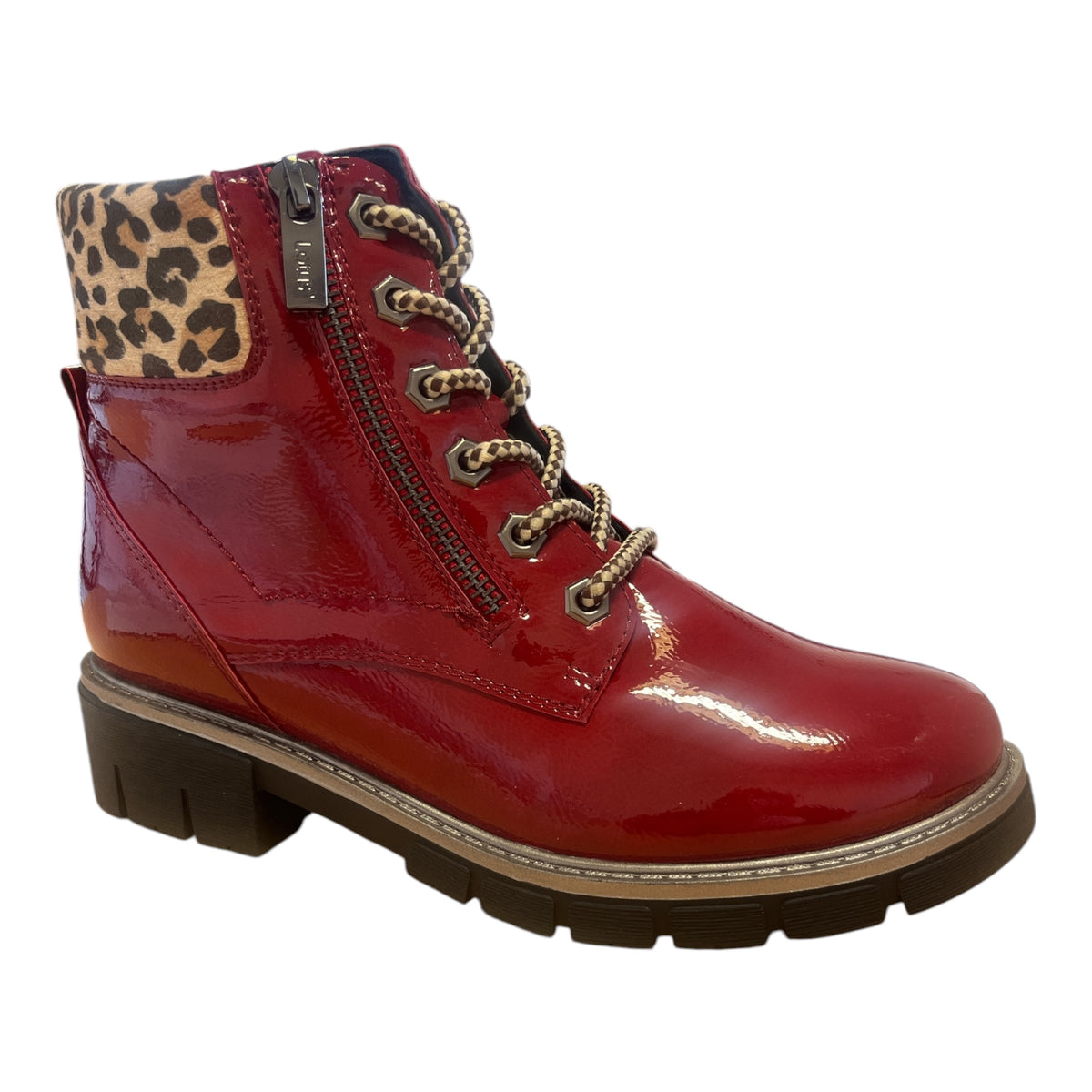 Lotus Charleston Red Patent Boots