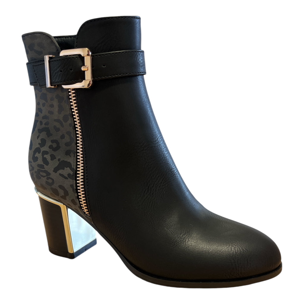 Lotus Monica Black Ankle Boots