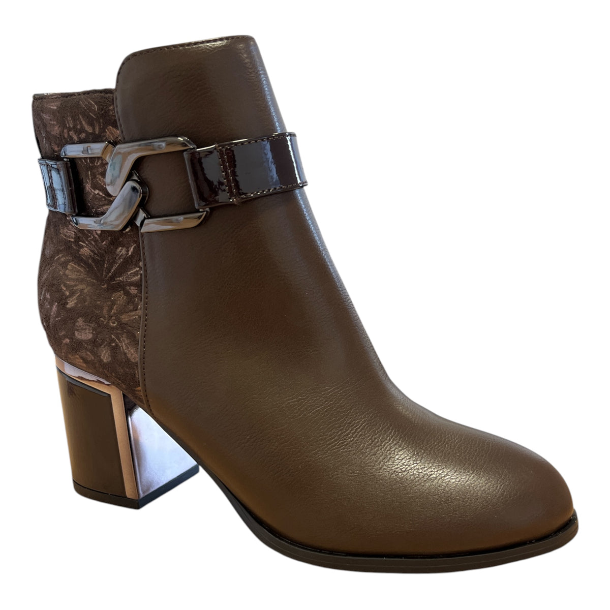 Lotus Adelaide Brown Heeled Ankle Boots