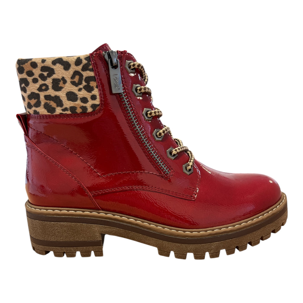 Lotus Myleen Red Patent Boots