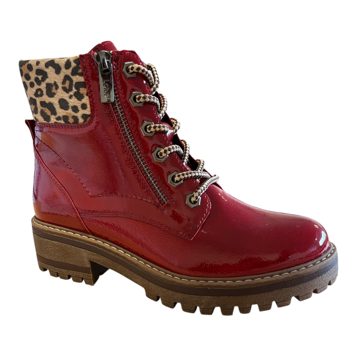 Lotus Myleen Red Patent Boots