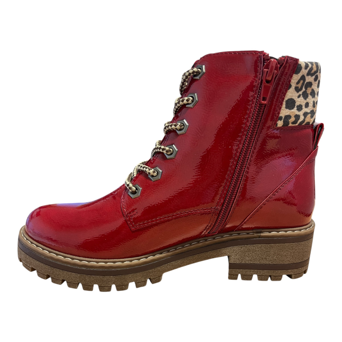 Lotus Myleen Red Patent Boots