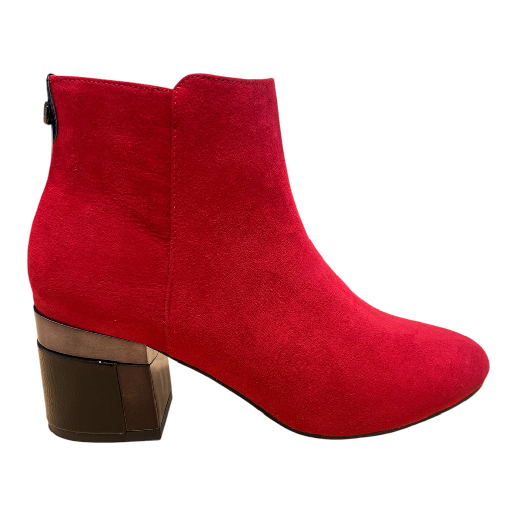 Lotus Red Heeled Boots