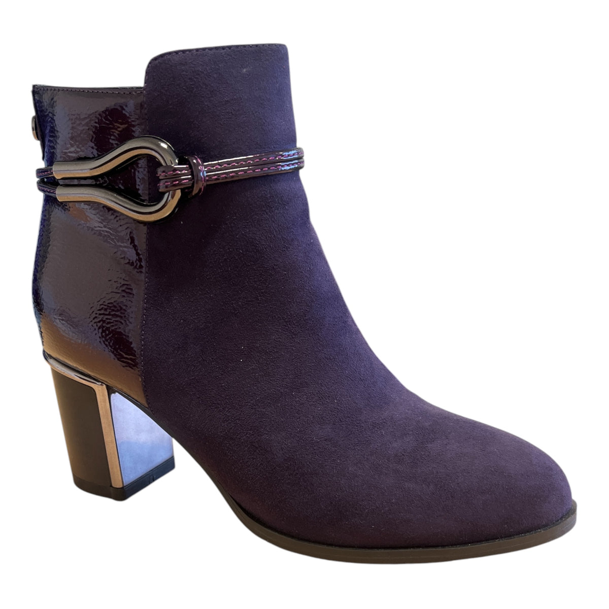 Lotus Ebony Purple Ankle Boots