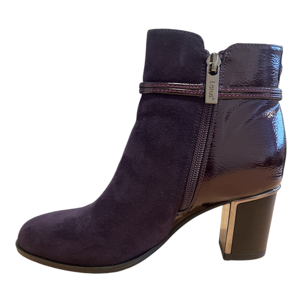 Lotus Ebony Purple Ankle Boots