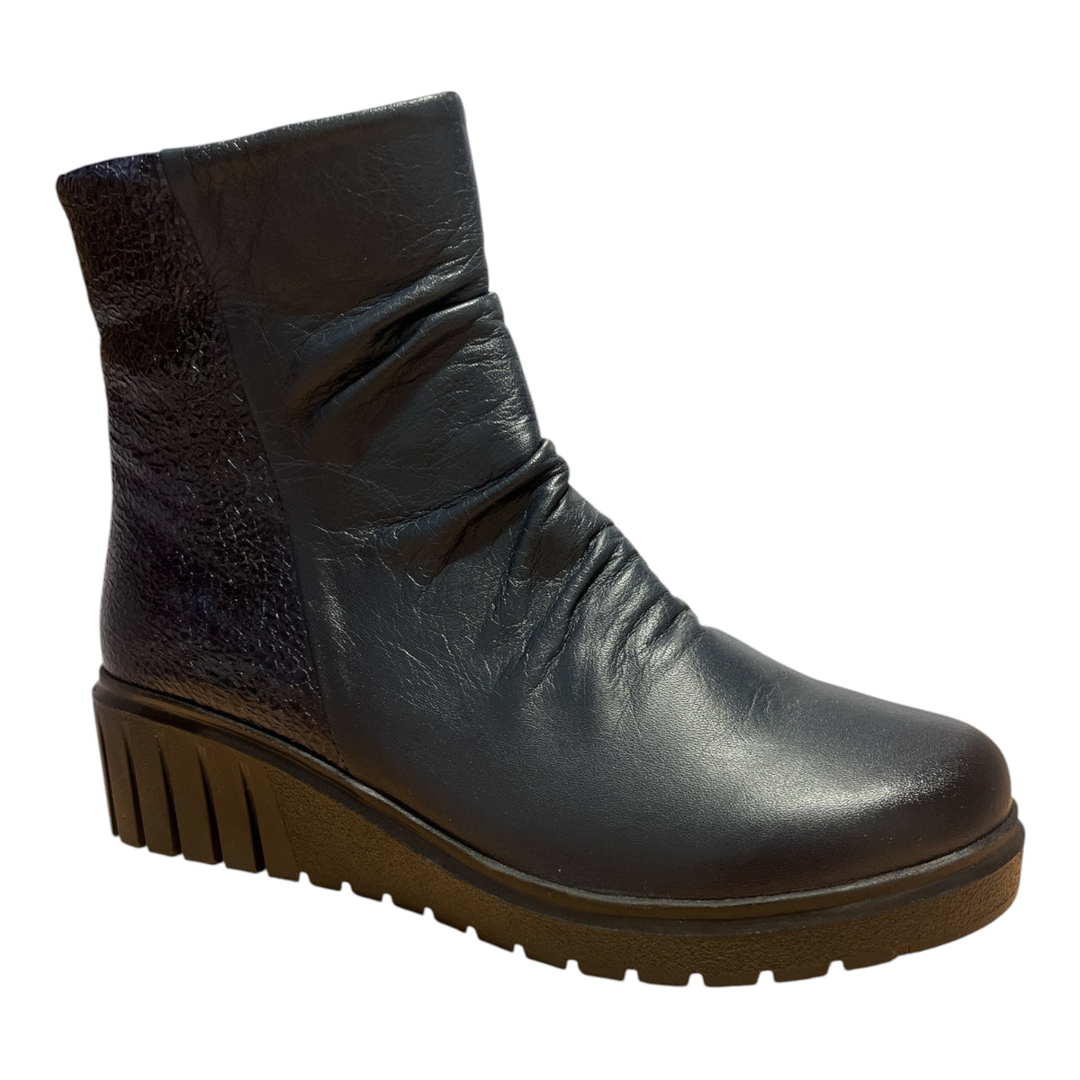 Lotus Adlee Navy Wedge Boots