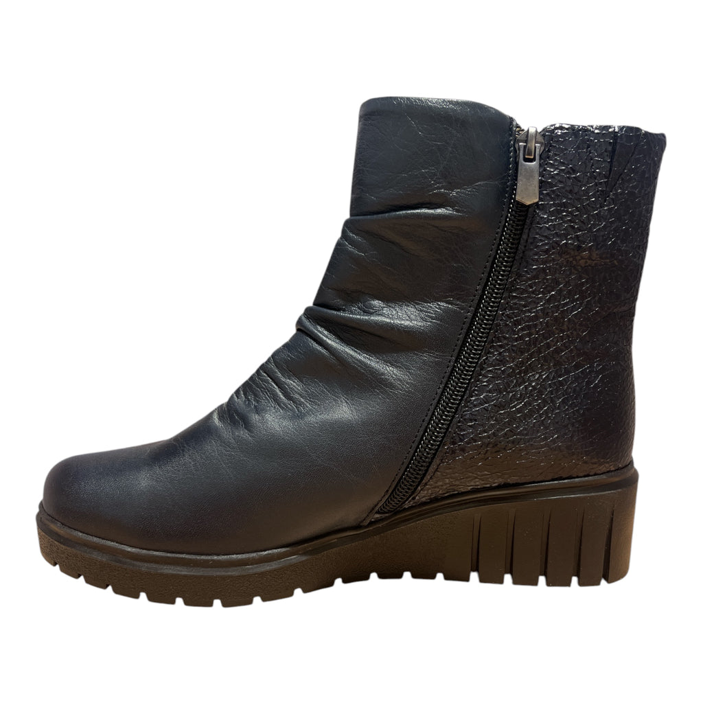 Lotus Adlee Navy Wedge Boots