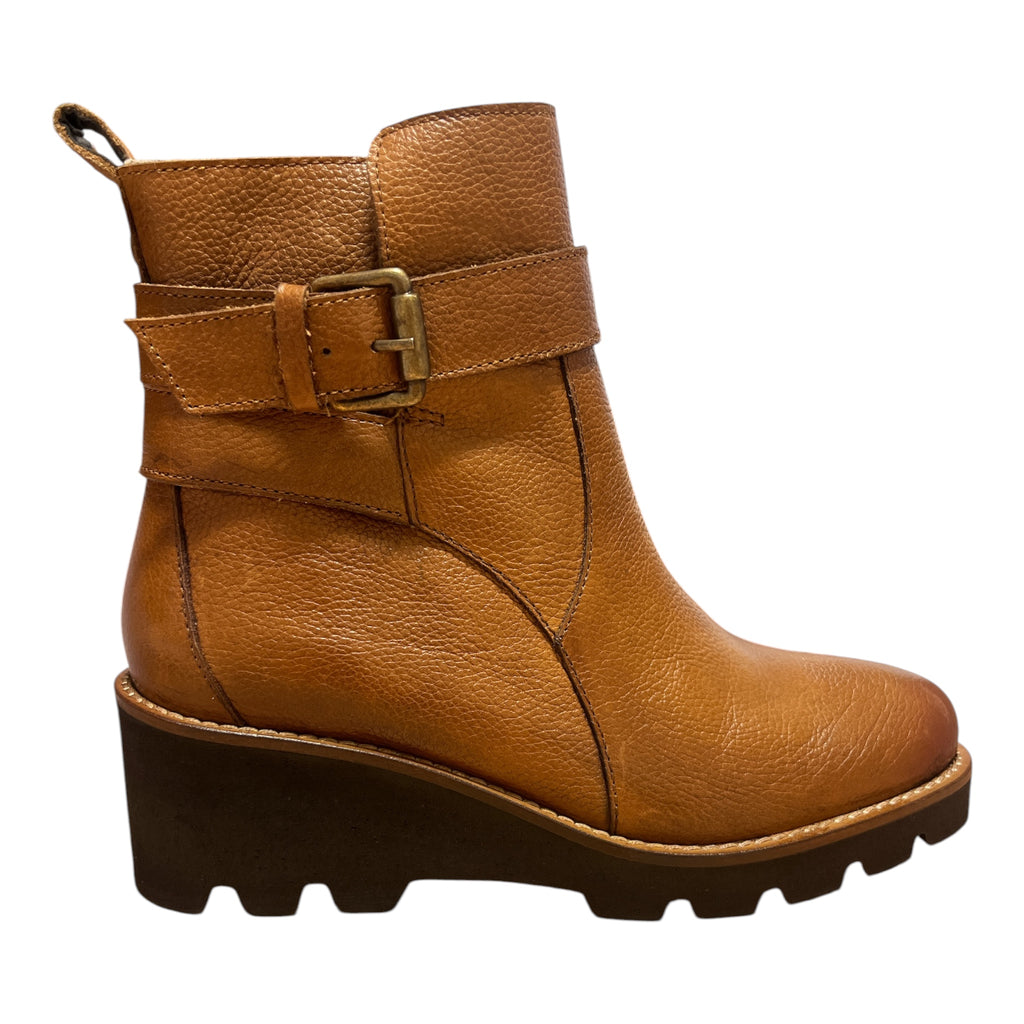 Lotus Emberlynn Tan Wedge Boots