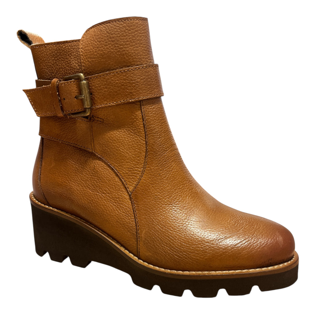 Lotus Emberlynn Tan Wedge Boots