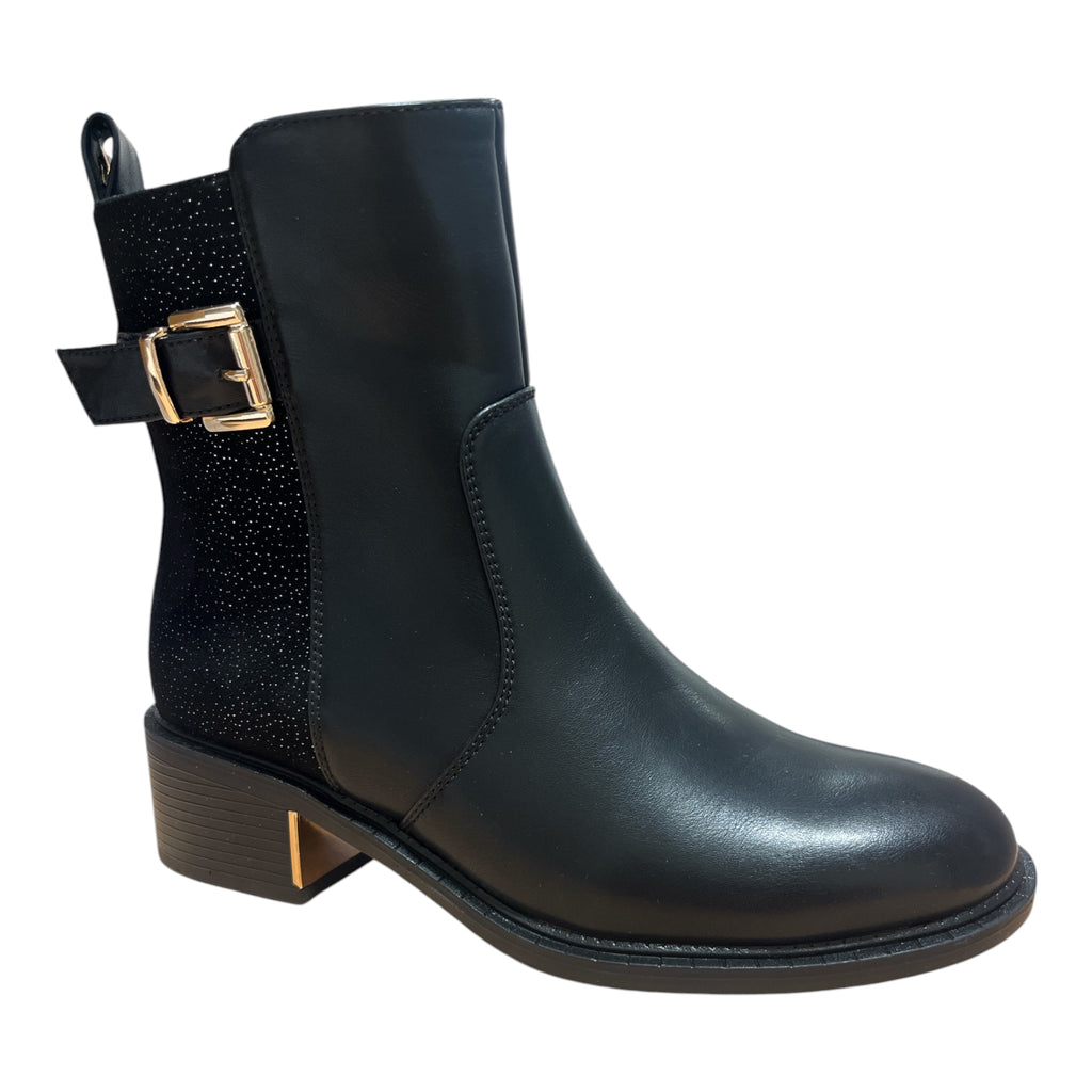 Lotus Alannah Black Ankle Boots
