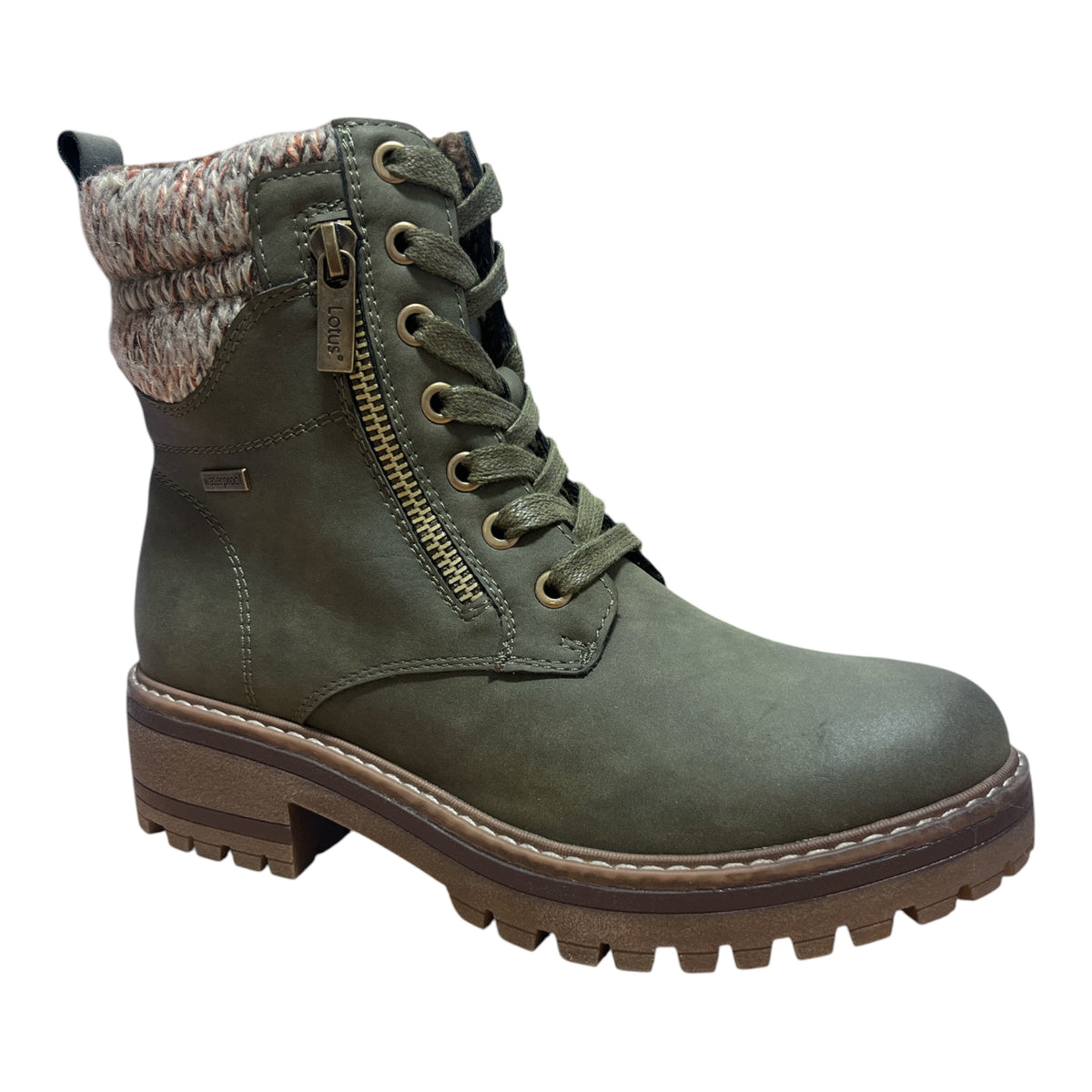 Lotus Stefani Khaki Waterproof Boots