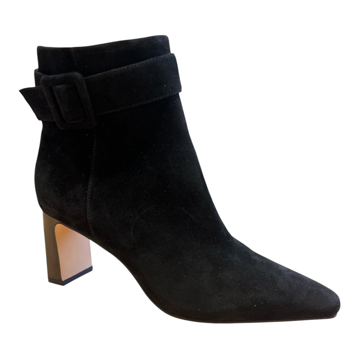 Lotus Nadine Black Suede Heeled Ankle Boots