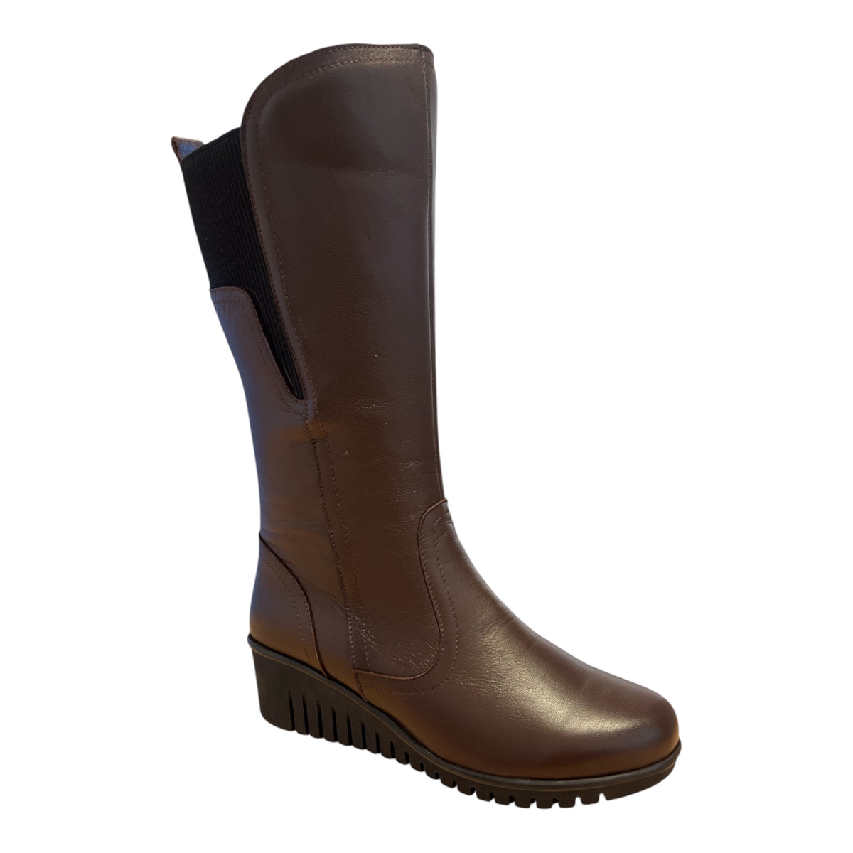 Lotus Fitzgerald Brown Mid-Calf Wedge Boots