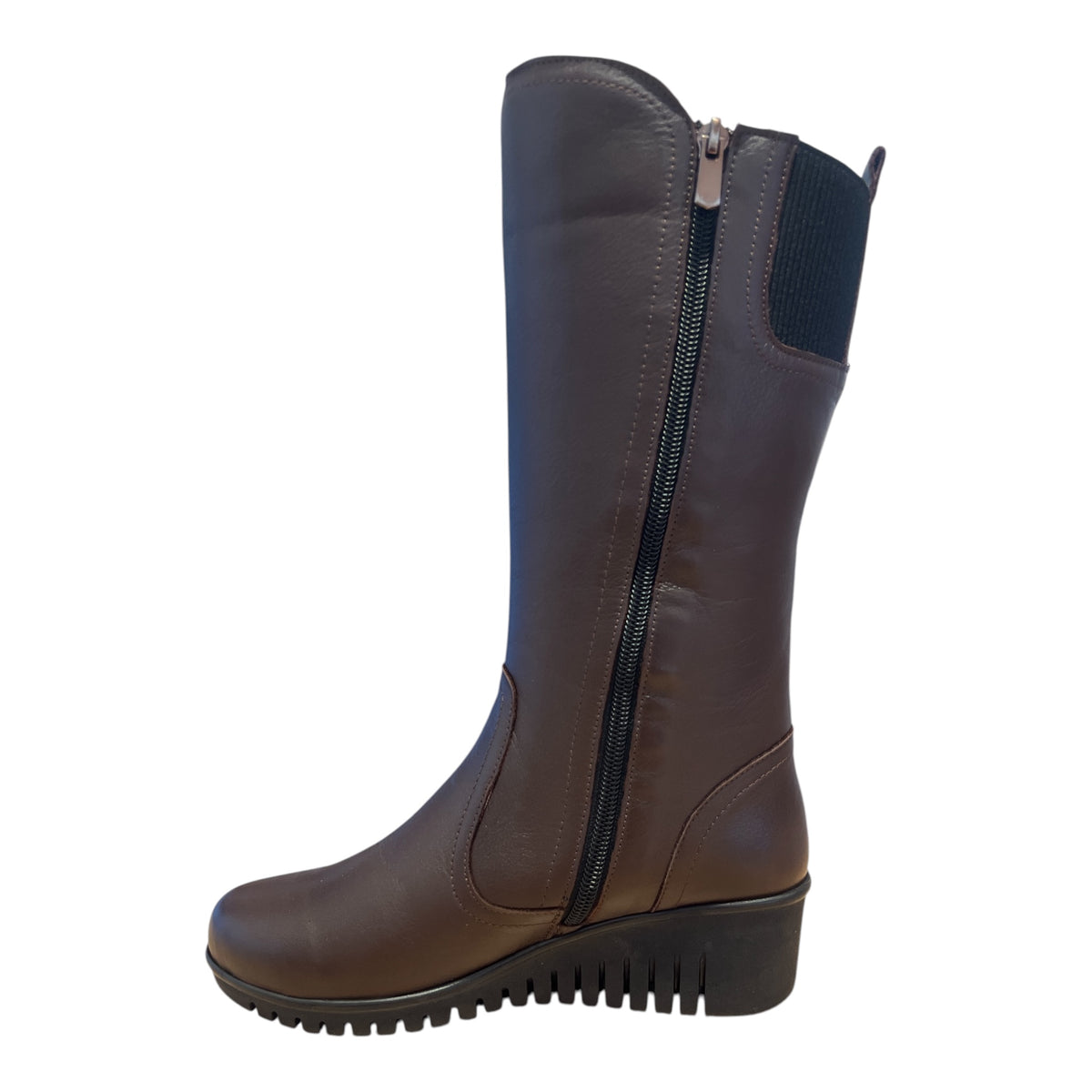 Lotus Fitzgerald Brown Mid-Calf Wedge Boots