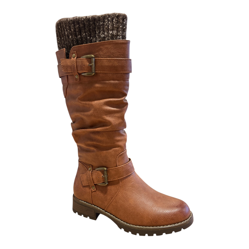 Lotus Juniper Tan Knee-High Boots