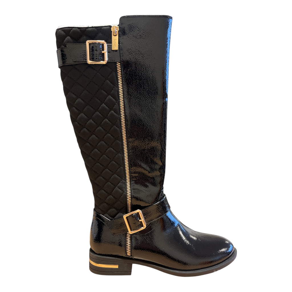 Lotus Bessie Black Knee-High Boots
