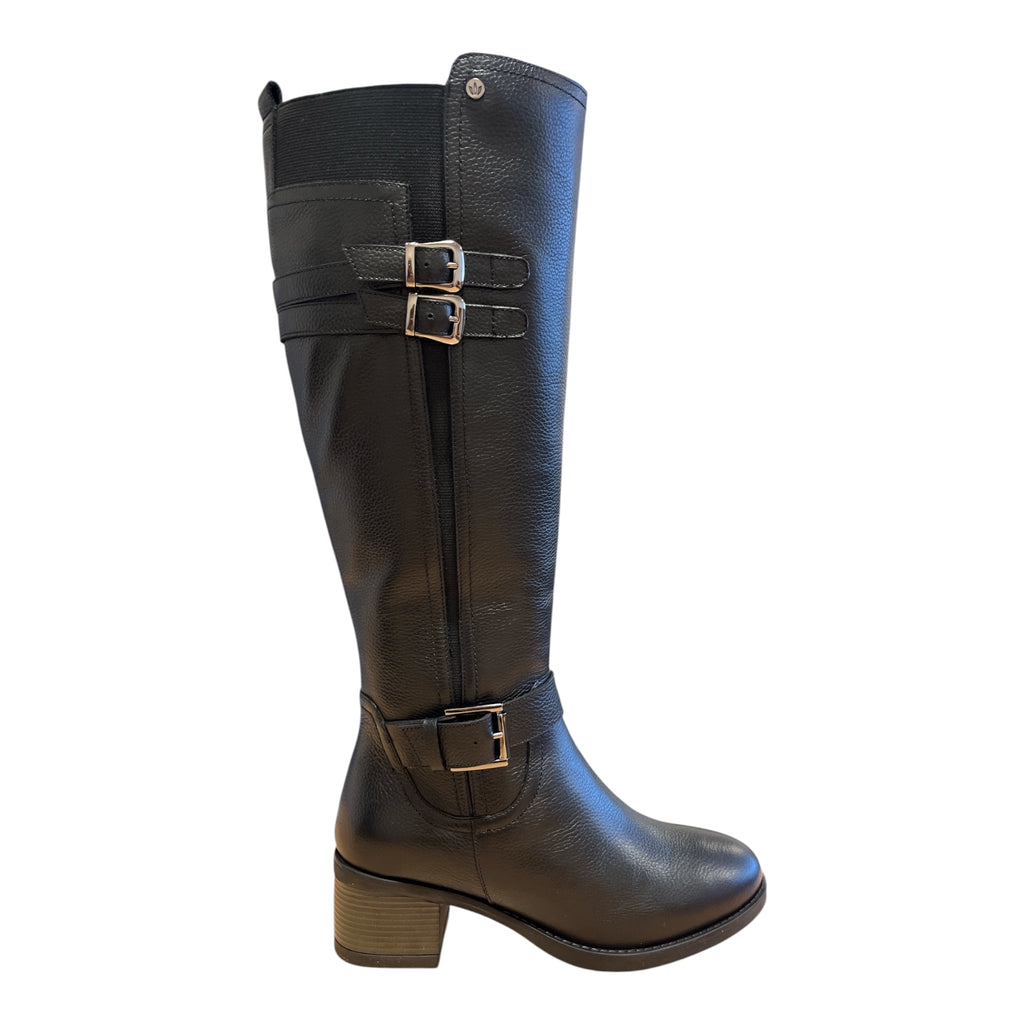 Lotus Black Knee-High Boots