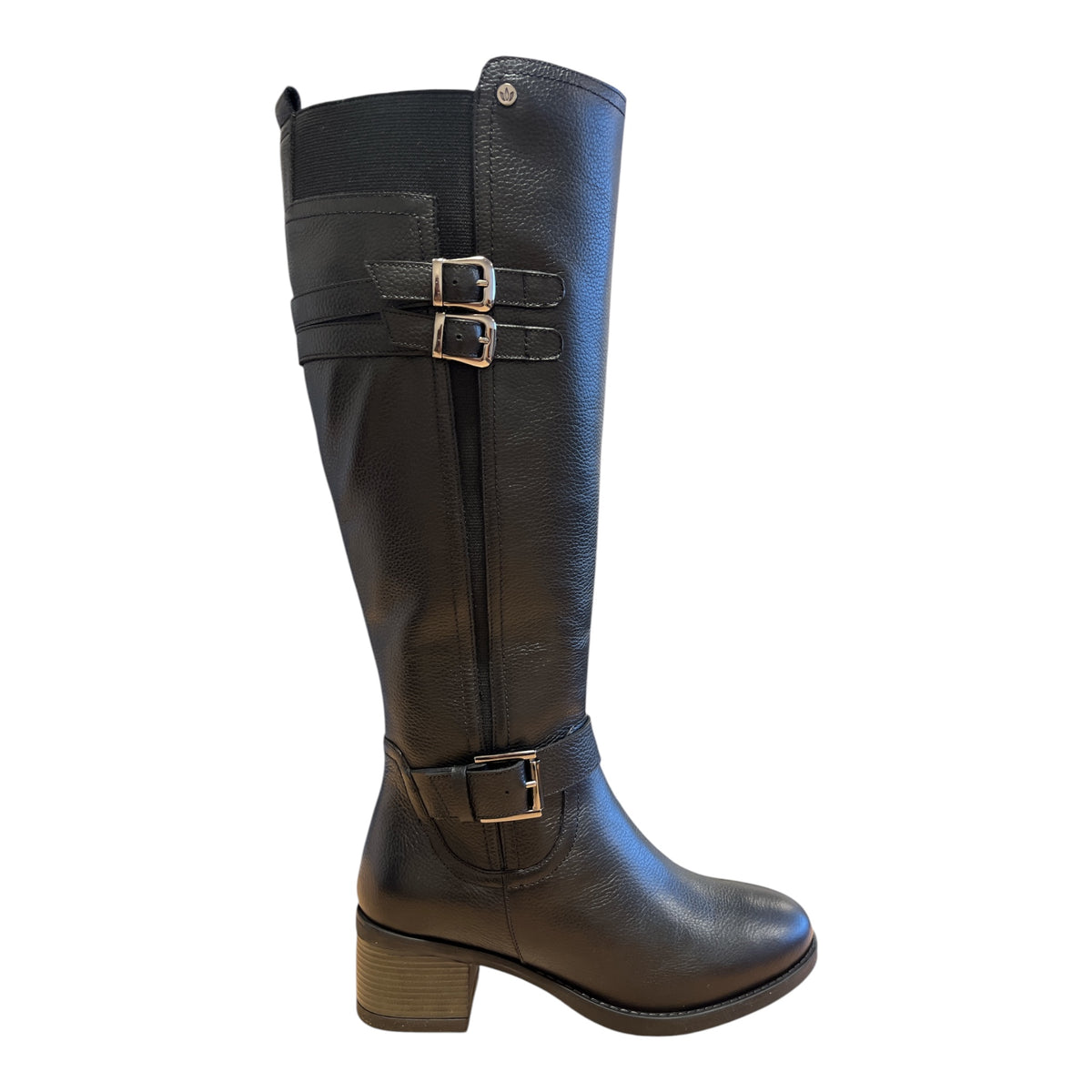 Lotus Black Knee-High Boots