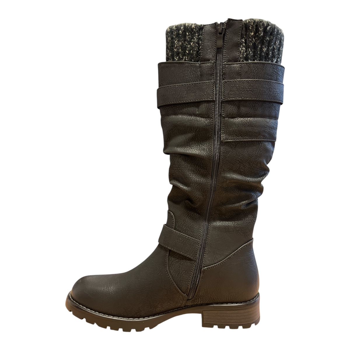 Lotus Juniper Black Knee-High Boots
