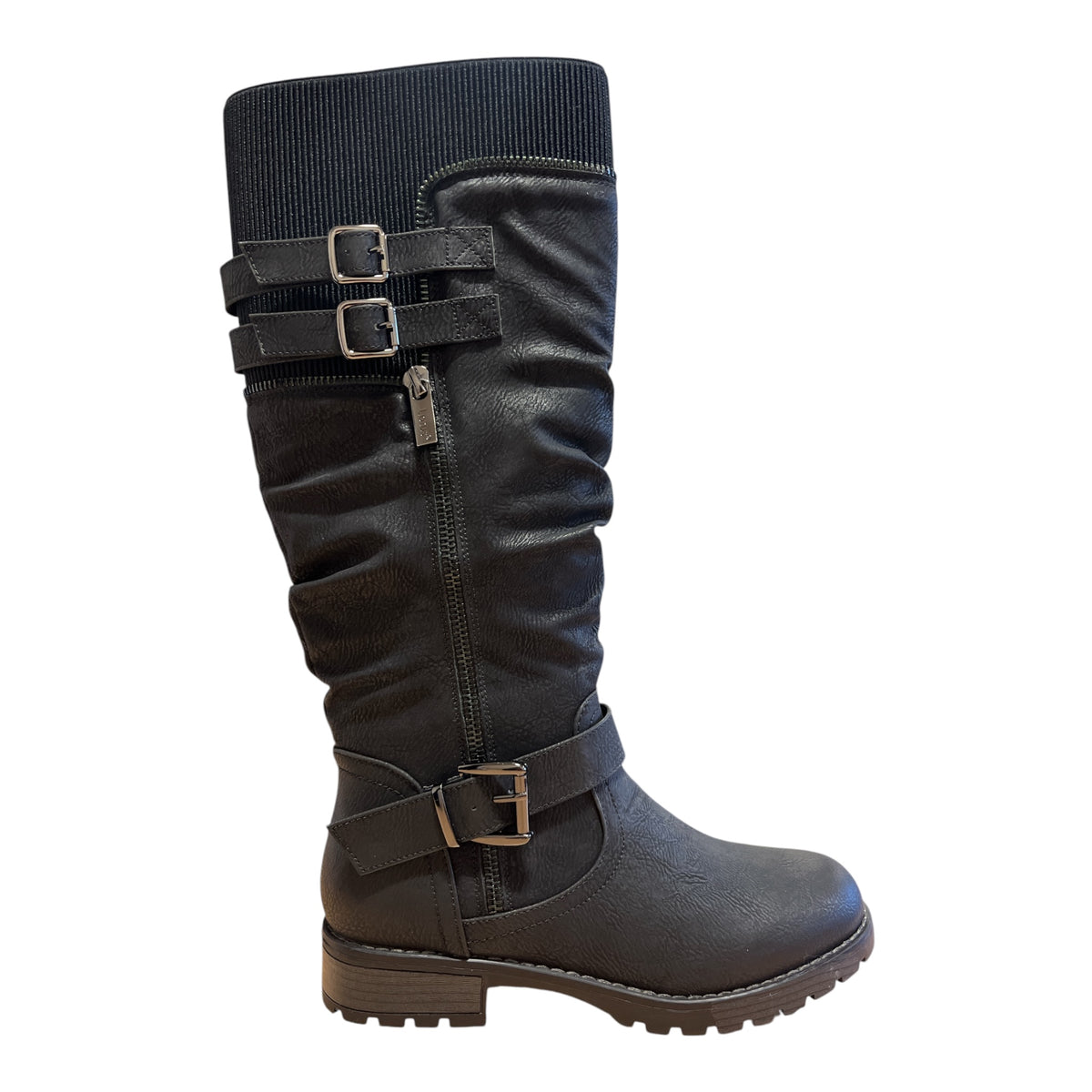 Lotus Jennifer Black Knee-High Boots