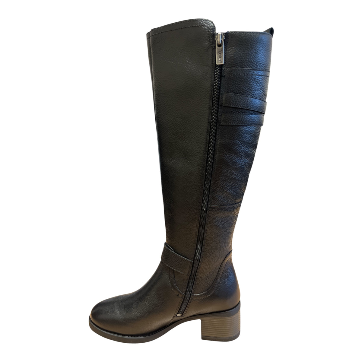 Lotus Black Knee-High Boots