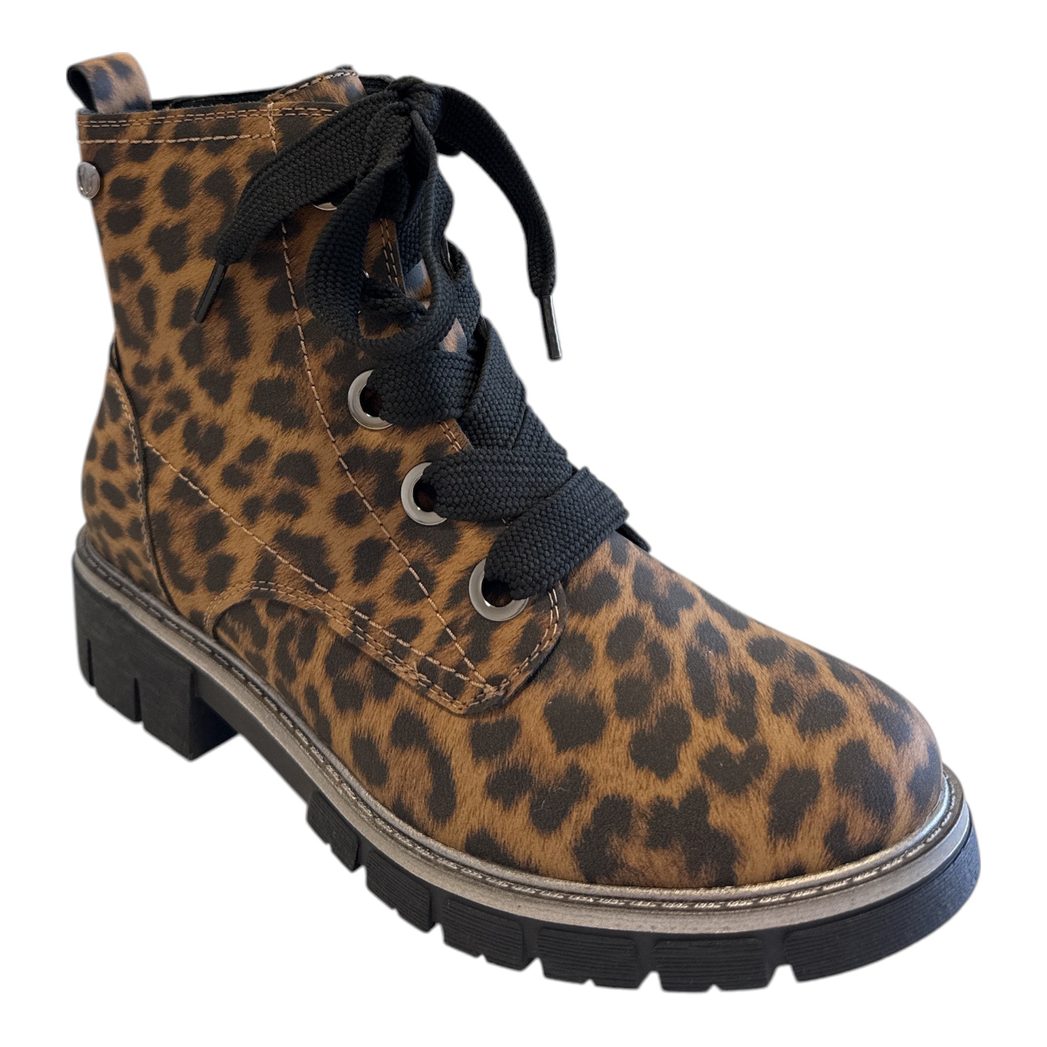 Lotus Jojo Leopard Print Ankle Boots