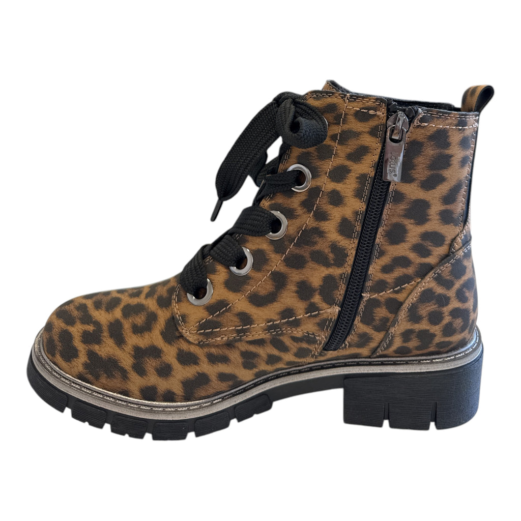 Lotus Jojo Leopard Print Ankle Boots