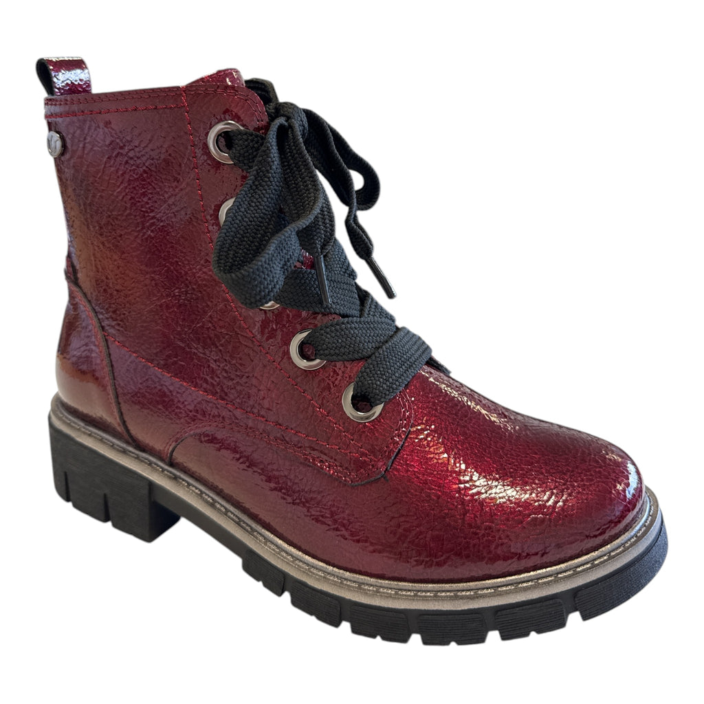 Lotus Jojo Bordo Patent Ankle Boots
