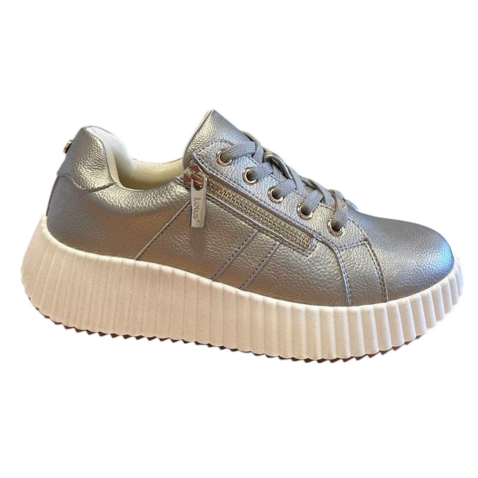 Lotus Kora Gold Zip Up Trainers