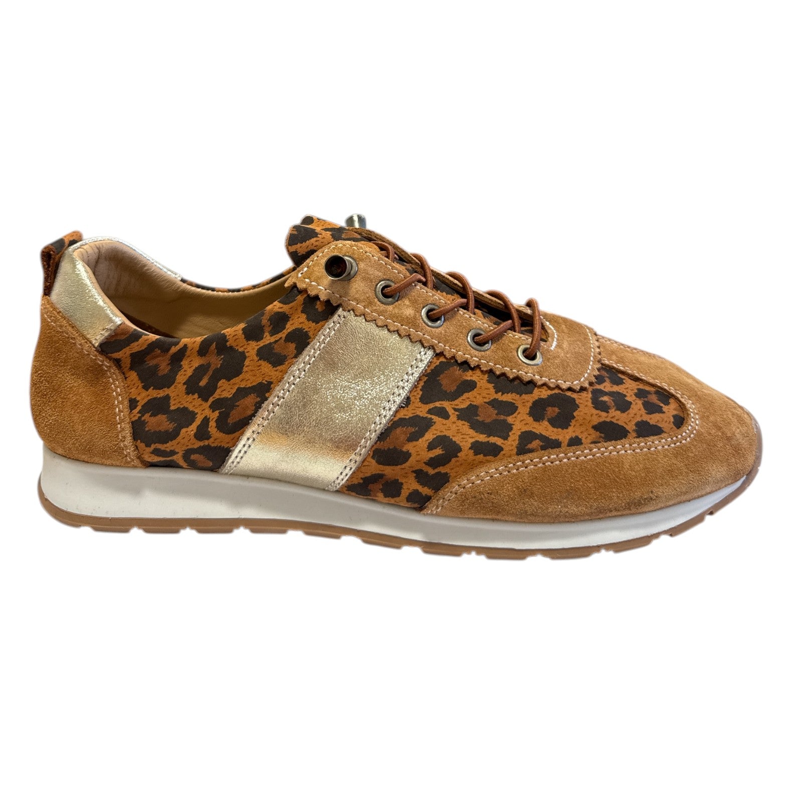 Lotus Lola Leopard Print Trainers