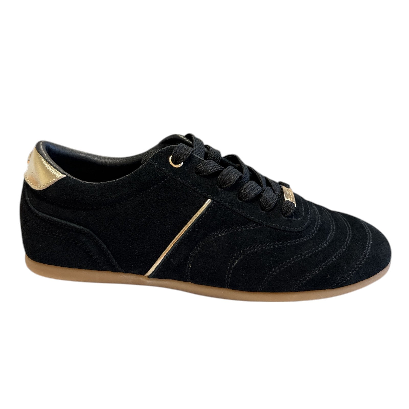 Lotus Mallory Black Suede Trainers