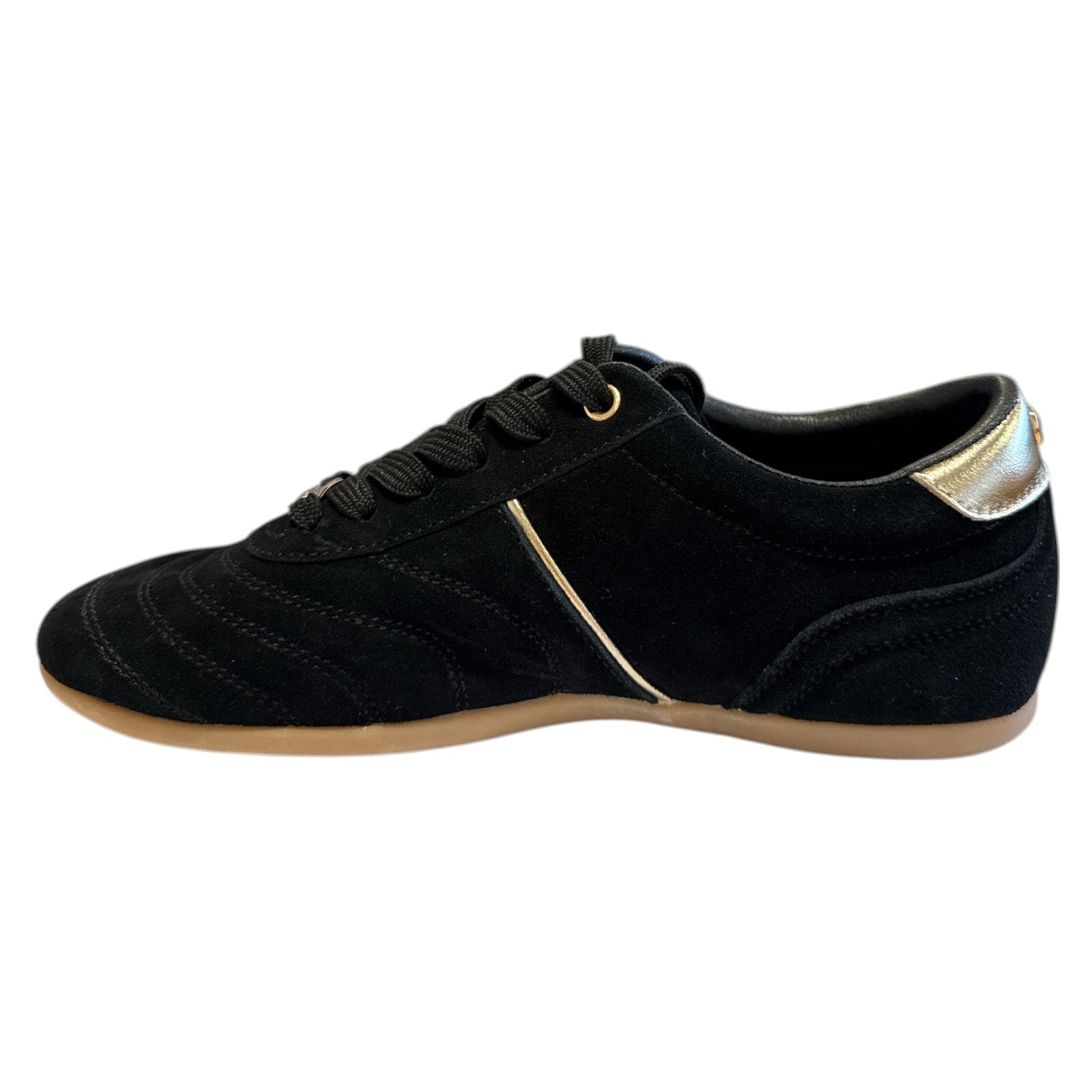 Lotus Mallory Black Suede Trainers