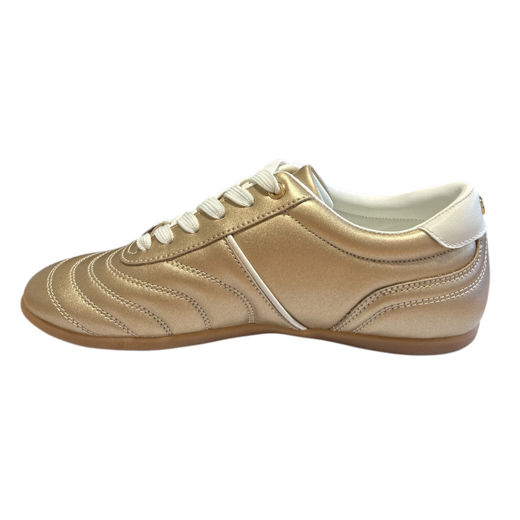 Lotus Mallory Gold Leather Trainers