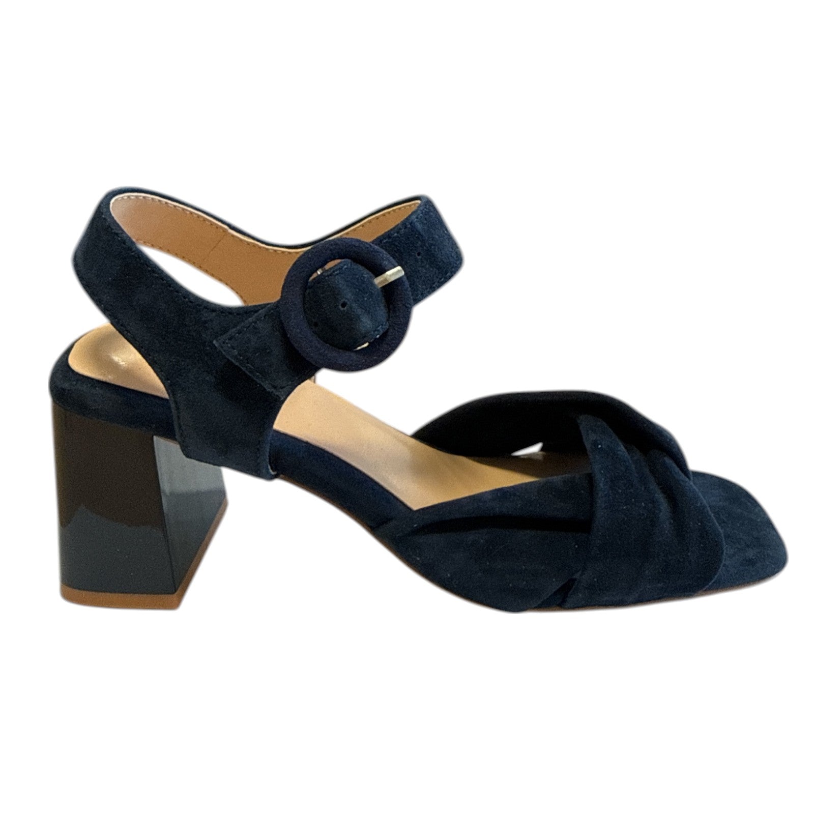 Lotus Maria Navy Suede Open-Toe Sandals