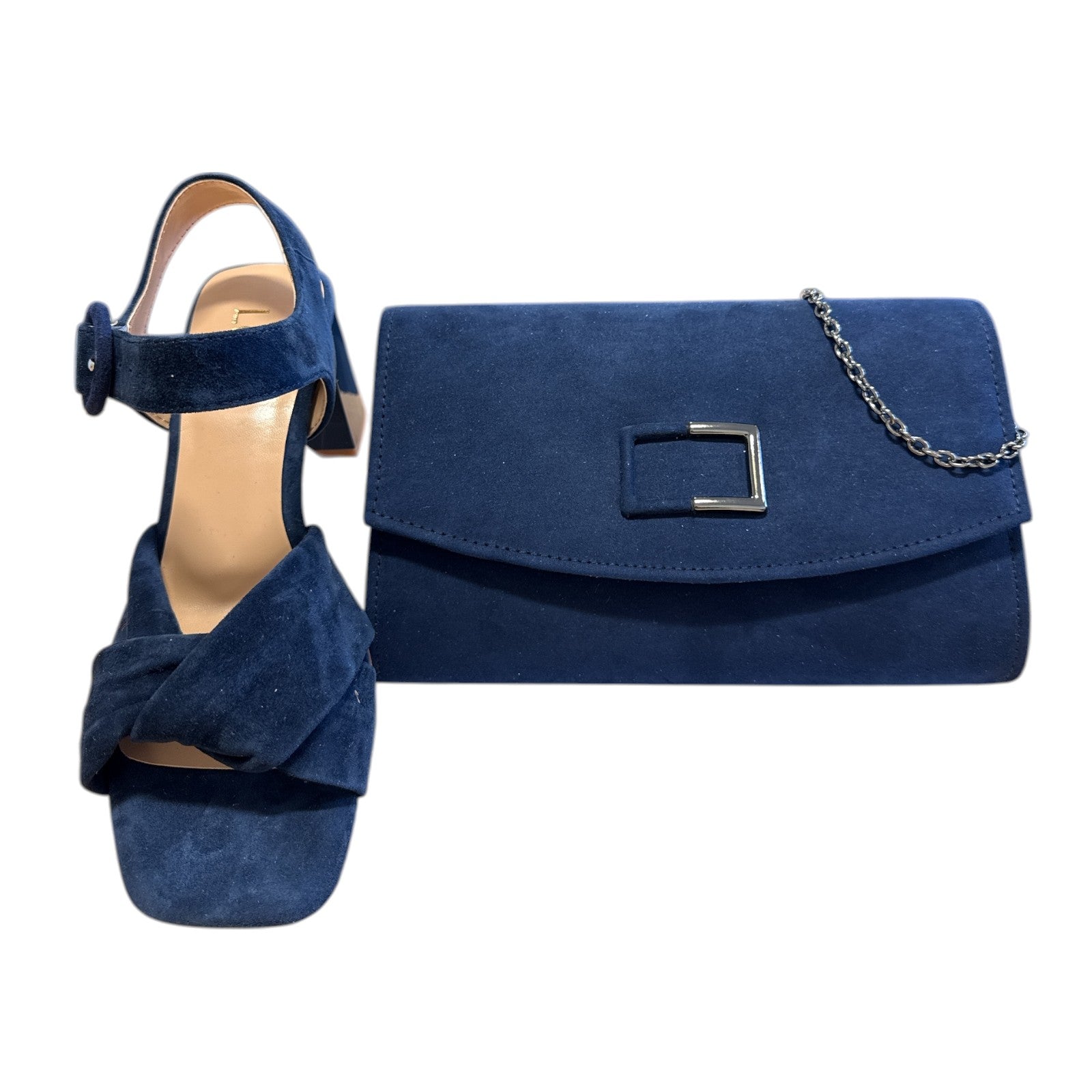 Lotus Maria Navy Suede Open-Toe Sandals